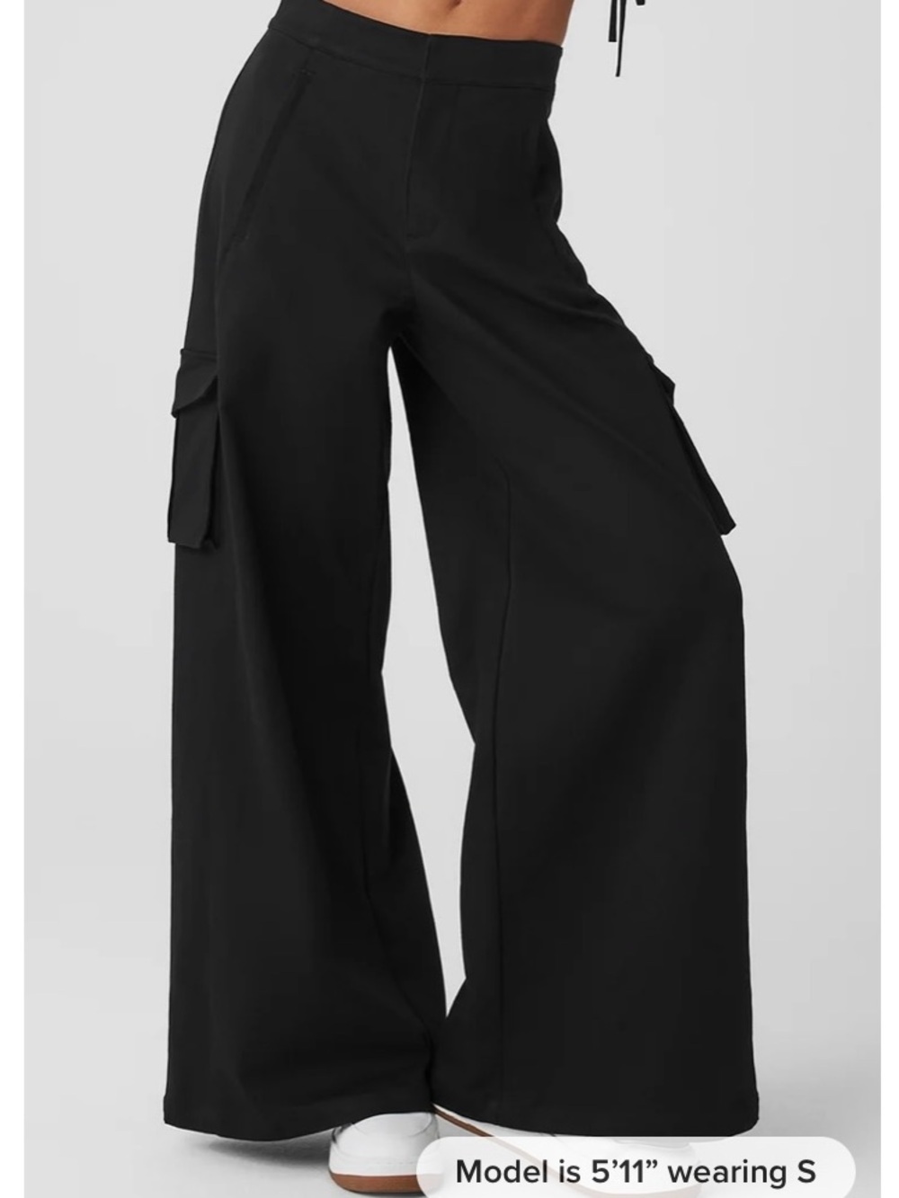 ALO Yoga Black Show Off Cargo Wide-Leg Pants Fits XXS and XS